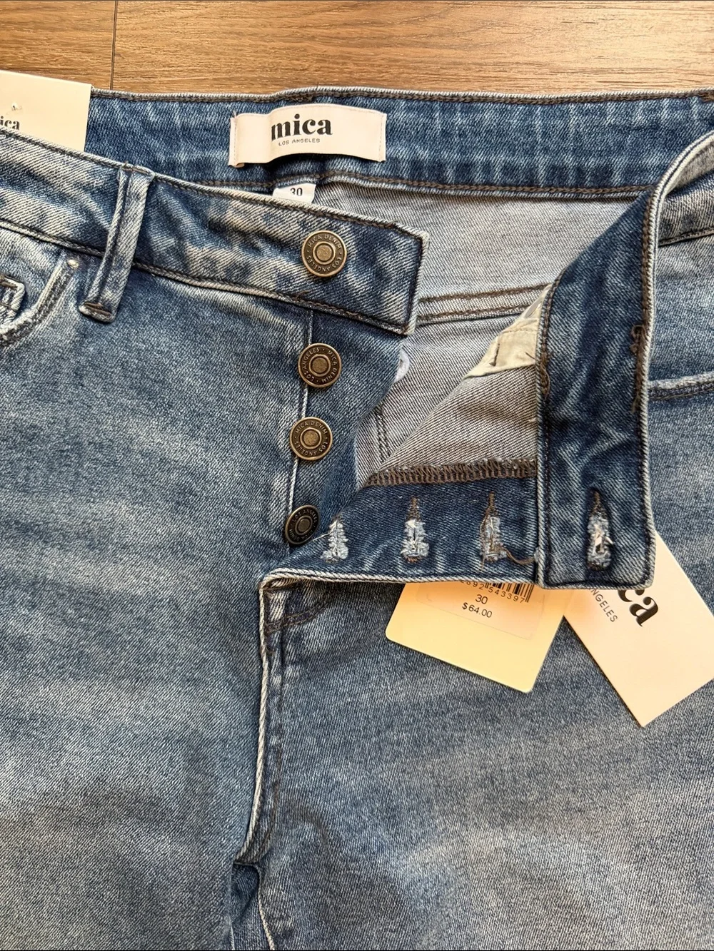 Mica Light Wash Denim Jean Shorts for Women